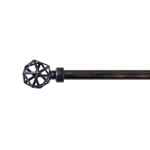 Wholesale Black Sweep Copper 0.4mm Curtain Rod Set 28mm Diameter With Single Bracket from china suppliers