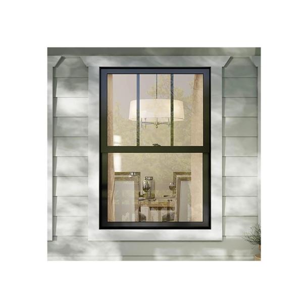 Vertical Sliding Tempered Glass Double Hung Windows With Stainless Steel Screen
