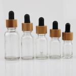 100ml Essential Oil Glass Cosmetic Bottle With Bamboo Dropper Care Skin Brown