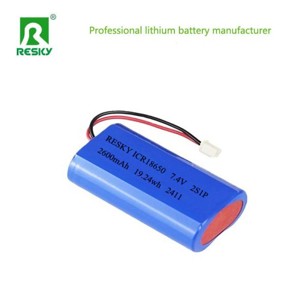 Lithium Battery Cell 18650 Li-ion Battery Pack 3.7v 7.4V 2600mAh 19.24wh Power Lithium Batteries