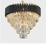 Suspension Luminaire Postmodern Crystal Gold Pendant Luxury Crystal pendant li