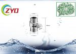 G1/2" Double Male Chrome Finish Bathroom Shower Faucet Water Diverter With Water