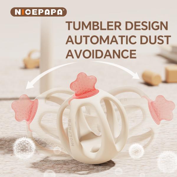 NICEPAPA EXPLORES 100% Food Grade Silicone Baby Teether Sensing Soothing Baby