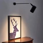 Industrial Black White art wall spotlights long pole picture led light (WH-RC-02