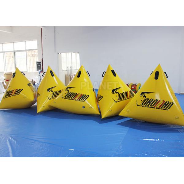 PVC Triangle Inflatable Marker Buoy / Swimming Buoy Markers For Sea