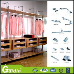 Wholesale wardrobe accessories aluminum pole systems elegant bedroom walk in wardrobe from china suppliers