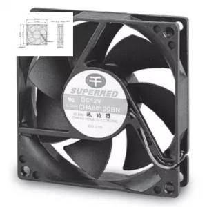 Wholesale 2100-3600 RPM Car Cooling Fan 80x80x25 12V DC Fan Plastic PBT 94V0 Material from china suppliers