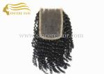 Hot 18" Clouser Hair Extensions - 18" Black Curly Virgin Remy Human Hair Clouser