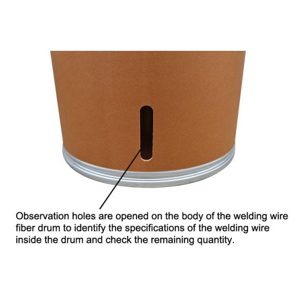 Industrial 55cm Welding Wire Cardboard Drum – Transparent Viewing Port + Inner Core Hole