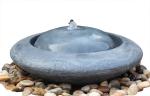 Modern Black Marble Outdoor Sphere Water Fountains For Garden