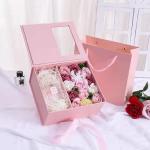 Custom Logo Cardboard Gift Packaging Box With Window Bulk Luxury Gift Boxes