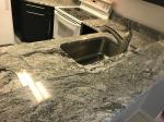 Decorative White Quartz Kitchen Countertops , Solid Surface Kitchen Countertops