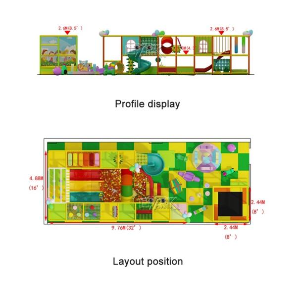Metal/Plastic Customized Indoor Playground Kids Play Children'S Games Soft Play Area