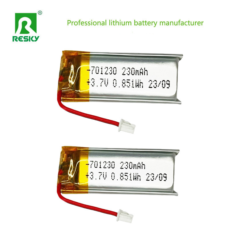 Portable 701230 3.7v 230mAh Rechargeable Lithium Polymer Battery for Small Electronic Devices