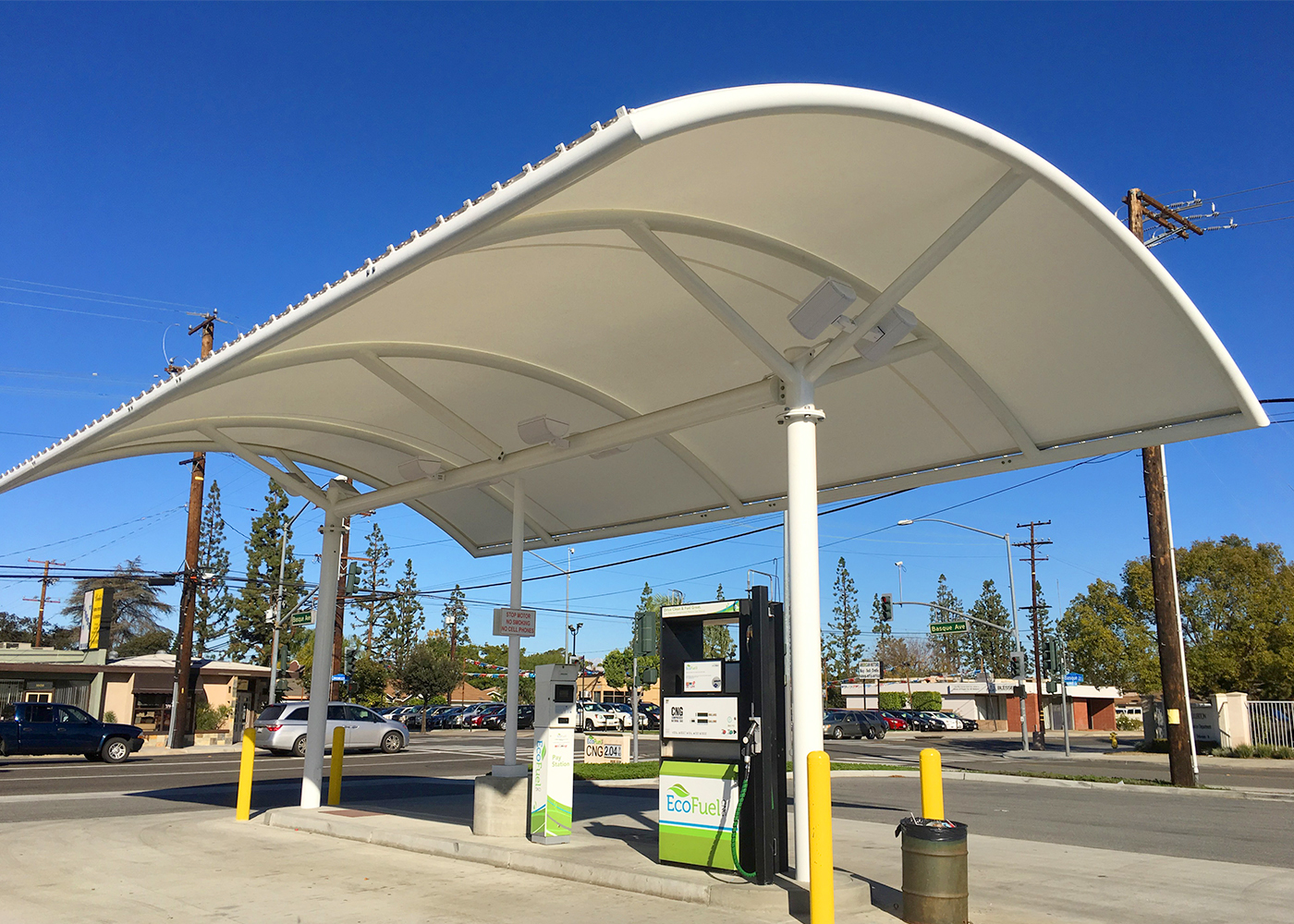 GB Q235 Carbon Structure Steel Frame PVC Fabric Tarpaulin Membrane Shade Structures
