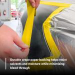 Custom Automotive Refinish Yellow Masking Tape