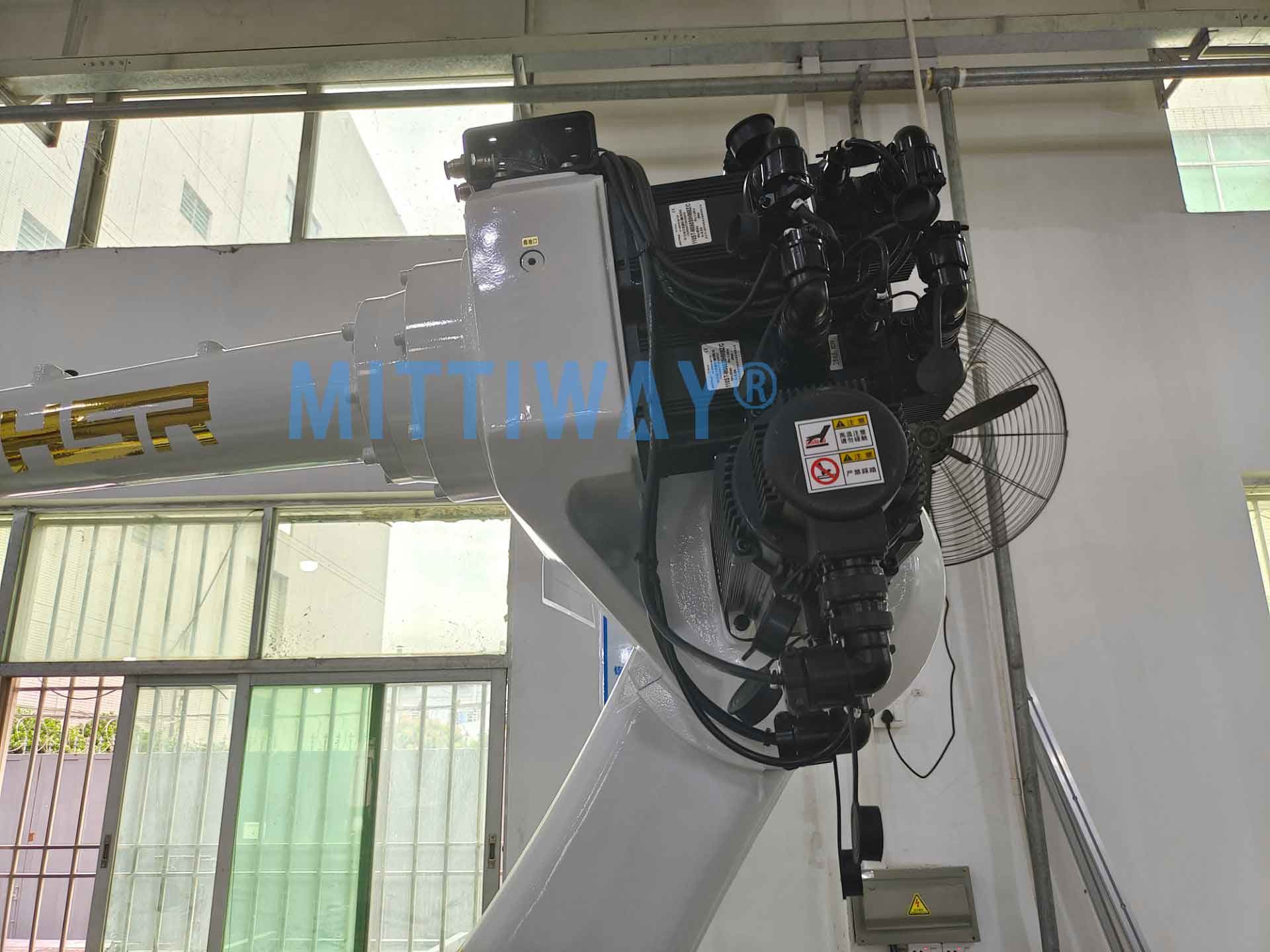 PLC Control Robotic Box Palletizer Machine With Multi Joint Robot Arm Number