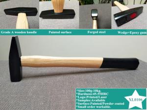 Wholesale Forged carbon steel Machinist Hammer with wooden handle and black painted surface (XL-0106) from china suppliers