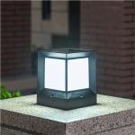 Aluminum Gate Fence Solar Pillar Light 2W Square IP55 Waterproof