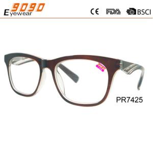 Wholesale Hot sale style burgundy reading glasses with plastic frame, spring hinge,suitable for women from china suppliers