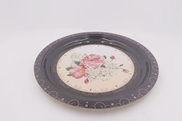 45cm Table decoration big round dinner plates flower series pattern vegetable