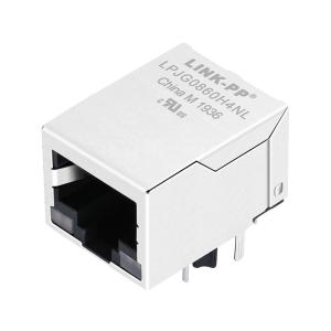 Wholesale LPJG0860H4NL 100/1000 Base-T Single Port RJ45 Female Magnetics Connector Green&amp;Yellow/Green&amp;Yellow LED from china suppliers