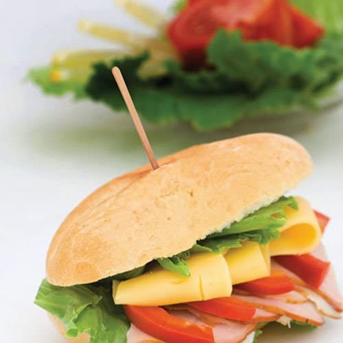 Natural 3.5 Inch Disposable Royal Wooden Sandwich Pick Burger Sticker For Food Eating
