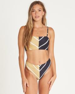 Wholesale Tiered Layer Tie a Knot Front Top With Low waist Bikini swimsuit high cut from china suppliers