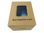Nature Color Kraft Paper Cardboard Corrugated Material Custom Black Color Logo
