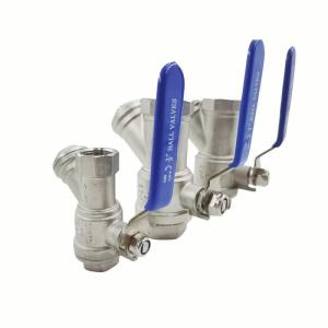 Wholesale Customized 304 Stainless Steel Threaded Filter Ball Valve Easy Refunds within 30 Days from china suppliers