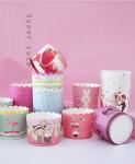 Party Decorating Set Ivory Paperboard Muffin Baking Cups