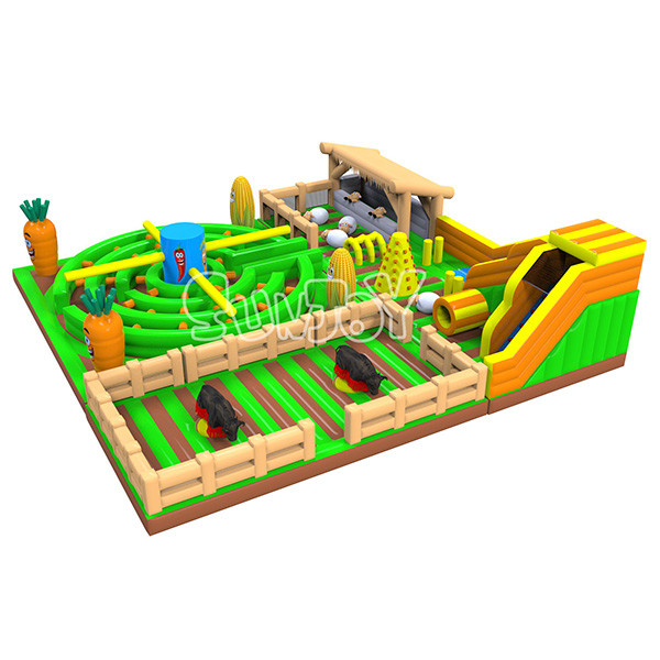 14.3*14.3*4m Inflatable Play Park Jumping Bounce Castle