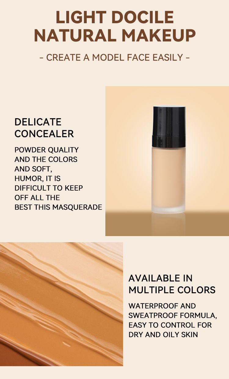OEM Make Your Own High Quality Foundation Liquid Full Cover Long Lasting Private Label Matte Waterproof Makeup Foundation