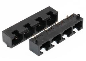Wholesale Black 8P4C Female Rj45 Multiple Port Connectors For Network Equipments from china suppliers