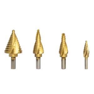 Wholesale TIN Coated 13mm HSS Drill Bit Spiral Fluted Step For Wood Drilling from china suppliers