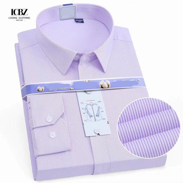 Formal Office Men's Shirt Short Long Sleeve Dress Shirt in Viscose/Polyester