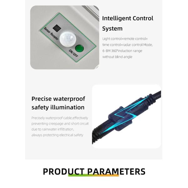 All In One Solar Street Light with Adjustable Lamp Arm Die-Casting Aluminum and LiFePO4 Battery