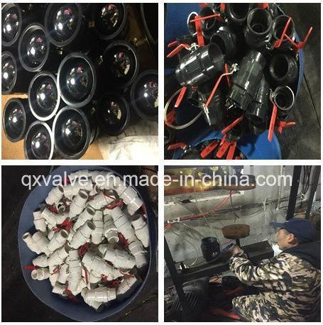 Stainless Steel Handle Plastic PVC 2 Pieces Ball Valve with Socket/Threaded End