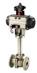 O Type Low Temperature Ball Cryogenic Pneumatic Valve SS304 DN10 - DN250