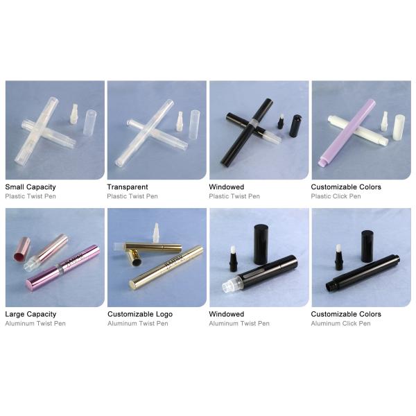 1ml 1.5ml Round Plastic Empty Anti Fungus Treatment Twist up Nail Cuticle Oil Pen Packaging