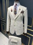 Slim Fit 3pc Tuxedo Suit For Men'S New Season Double Pocket Detailed