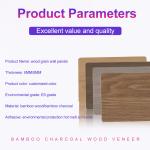 Bamboo Charcoal Wood Veneer 1220*2440*5/8mm Flame Retardant Bamboo Charcoal Wood