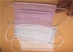 3Ply White Breathable Disposable Mask With Tie On Spunlace / Spunbond
