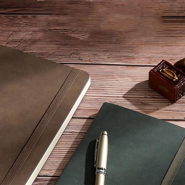 Reusable Soft Leather Notebook A5 Dotted 137mm Width Multi Colors