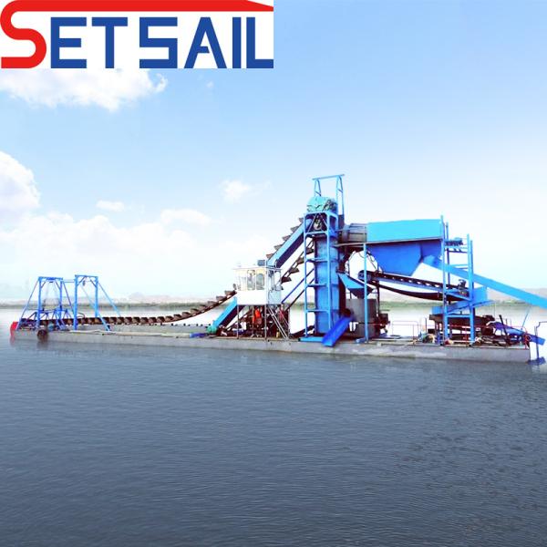 95kw-260kw Total Power Chain Bucket Sand Mining Gold Dredger for River and Lake Digging