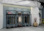 Simple Black Clothing Display Showcase Iron Art With Anti Rust Metal Material