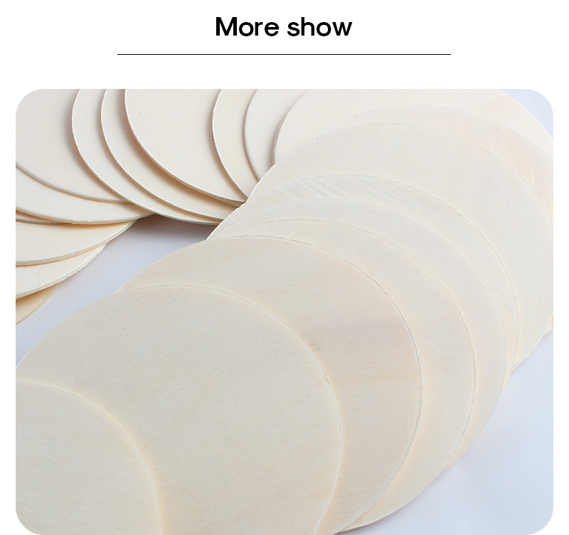 Poplar Solid Round Wooden Discs Disk Board Baby Card Christmas Wood Chips For Diy Crafts