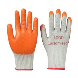 Wholesale Wholesale Price Cotton Latex Coated Glove Industrial Hand Protective Work Safety Gloves for Construction from china suppliers