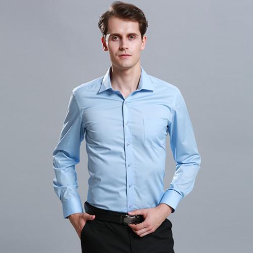 Spring Fashion Custom Business Shirts / Men Casual Work Long Sleeve Shirts 60% Cotton