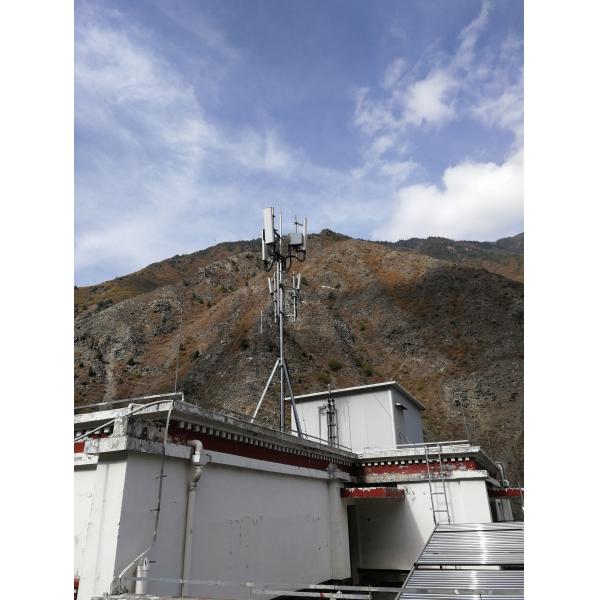 Galvanized Cell Phone Steel Pole Telecommunication Rooftop Tower